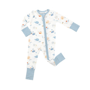 Angel Dear Cute Ocean bamboo two-way zipper romper for babies - image 1