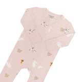 Zippered Romper in Blush Rabbit | Kyte Baby