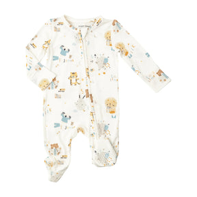 Angel Dear Little And Loved bamboo two-way zipper footie for babies, image 1