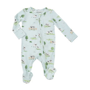 Angel Dear Valais Sheep bamboo two-way zipper footie for babies, image 1