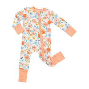 Angel Dear Flower Cart bamboo zipper romper for baby girls - image 1