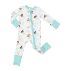Angel Dear Magical Mermaids bamboo zipper romper for baby girls - image 1