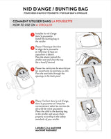 Deux par Deux Bunting Bag For Car Seats & Strollers Black