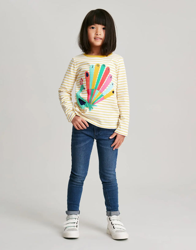 Ava Long Sleeve Applique Artwork T-Shirt | Joules | Joules | Jenni Kidz