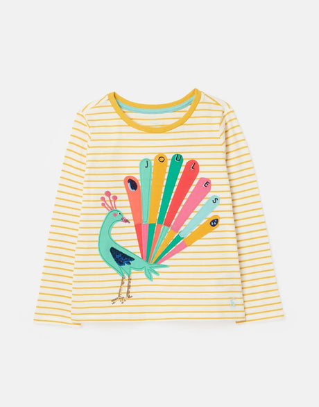 Ava Long Sleeve Applique Artwork T-Shirt | Joules | Joules | Jenni Kidz