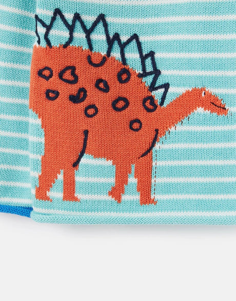 Baby Boys Blue Dino Sweater | Joules | Joules | Jenni Kidz