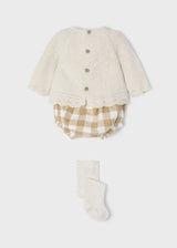 Baby Girl 3-Piece Bloomer, Sweater and Legging Set | Mayoral | Mayoral | Jenni Kidz