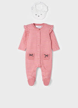Baby Girls 2-pieces Romper And Bib Set  | Mayoral | Mayoral | Jenni Kidz