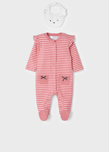 Baby Girls 2-pieces Romper And Bib Set  | Mayoral | Mayoral | Jenni Kidz