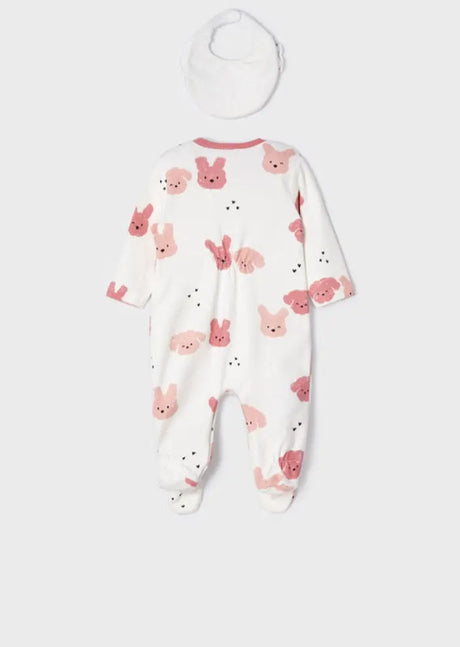 Baby Girls 2-pieces Romper And Bib Set  | Mayoral | Mayoral | Jenni Kidz