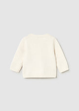 Back design of Mayoral newborn girl cardigan with button closure