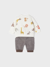 Beige Animal Graphic Dual Outfit Set Baby Boys | Mayoral | Mayoral | Jenni Kidz