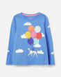 Bessie Long Sleeve Screenprint T-Shirt Blue Dalmatian | Joules | Joules | Jenni Kidz