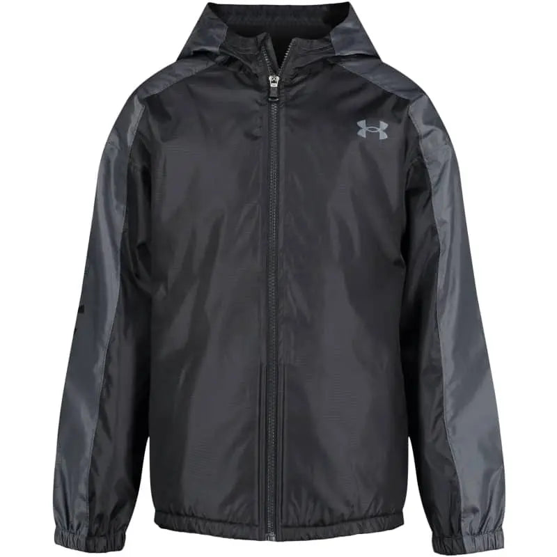 Boys Black Manataug Windbreaker Jacket | Under Armour | Under Armour | Jenni Kidz