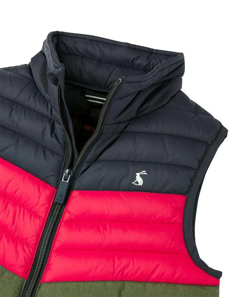 Boys Crofton Colourblock Packable Gilet  | Joules | Joules | Jenni Kidz