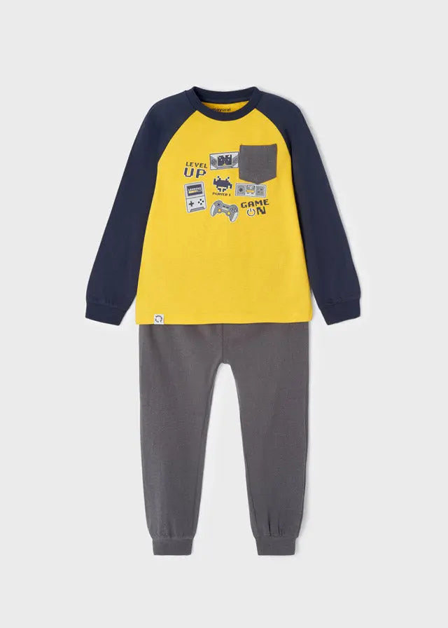Boys Pajama Set - Oro Print | Mayoral | Mayoral | Jenni Kidz