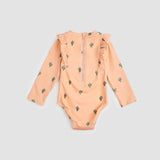 Cactus Print On Apricot Long-Sleeve Swimsuit | Miles The Label | Miles The Label | Jenni Kidz
