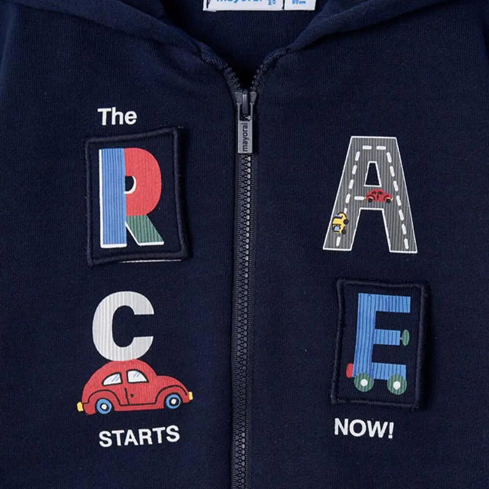 Car Zip Up Sweatshirt Hoodie | Mayoral | Mayoral | Jenni Kidz