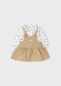 Caramel ecofriends 2 piece set with overall Baby Girls dress newborn | Mayoral | Mayoral | Jenni Kidz