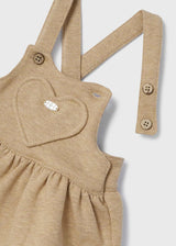 Caramel ecofriends 2 piece set with overall Baby Girls dress newborn | Mayoral | Mayoral | Jenni Kidz