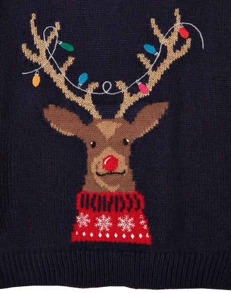 Cracking Yuletide Sweater - Navy Reindeer | Joules | Joules | Jenni Kidz