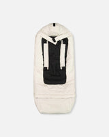 Evolutive Baby Footmuff Designed For Car Seat And Stroller Off-White | Deux par Deux | Jenni Kidz