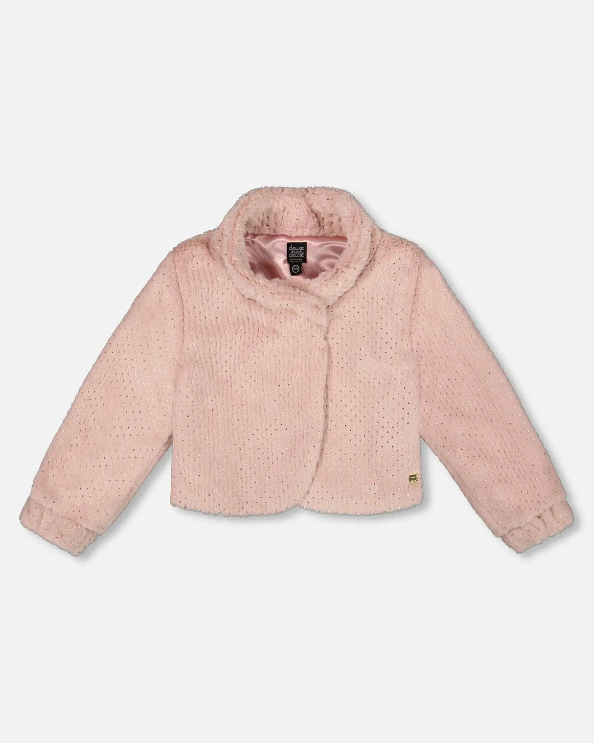 Fake Fur Short Jacket Pink | Deux par Deux | Jenni Kidz