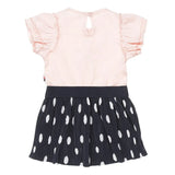 Girls Dress Pink Dark Blue Dots | Dirkje | Dirkje | Jenni Kidz