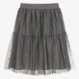 Girls Grey Flower Tulle Skirt | Mayoral | Mayoral | Jenni Kidz