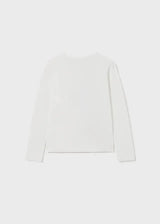 Girls Heart Long Sleeved T-Shirt - White | Mayoral | Mayoral | Jenni Kidz