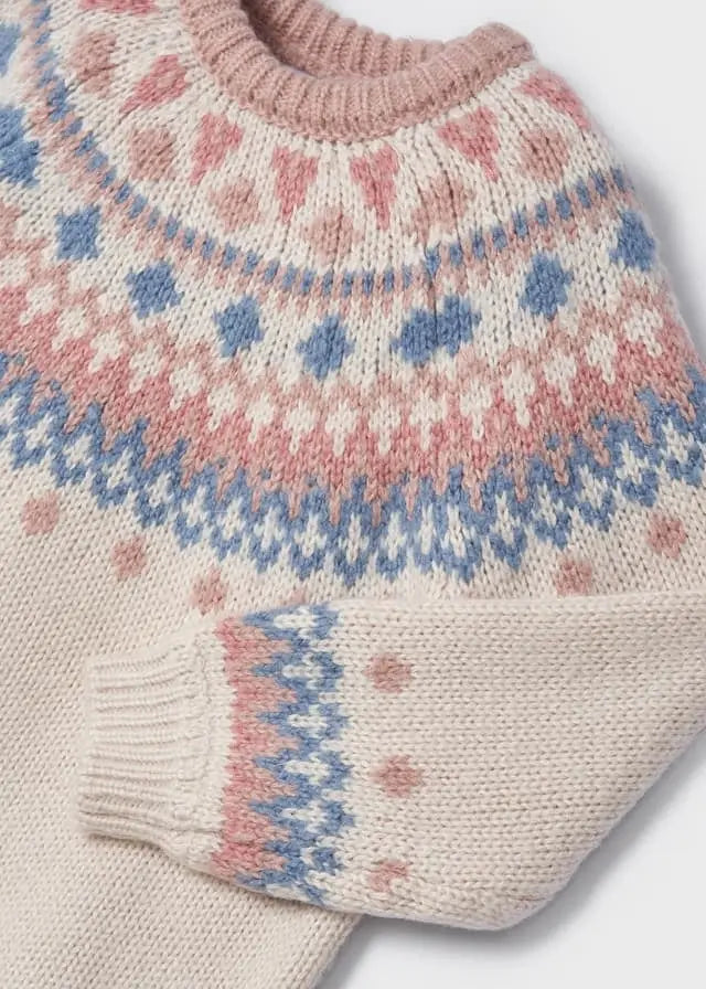 Girls Knitted Jacquard Sweater | Mayoral | Mayoral | Jenni Kidz