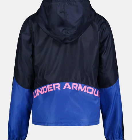 Girls Midnight Navy Manataug Windbreaker Jacket | Under Armour | Under Armour | Jenni Kidz