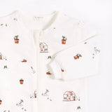 Greenhouse Print on Off-White Sleeper | Petit Lem | Petit Lem | Jenni Kidz