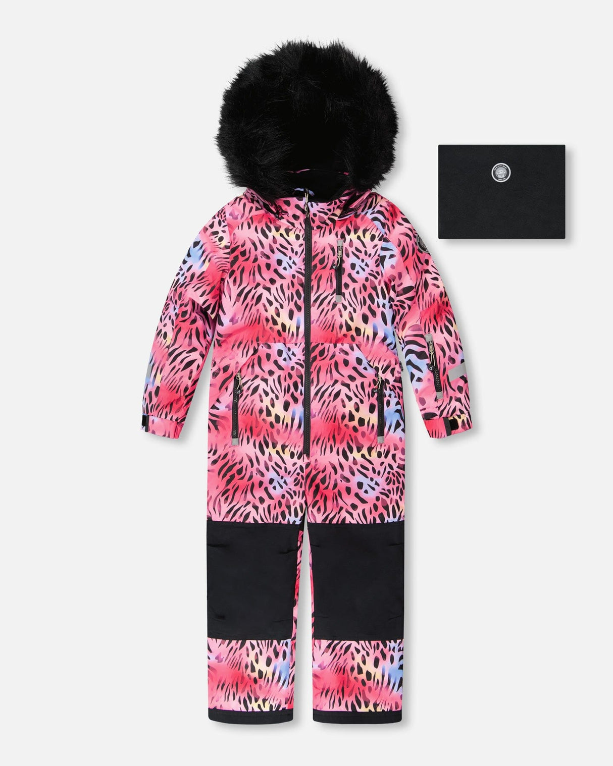 One-Piece Play Snowsuit Multicolor Leopard And Zebra-0