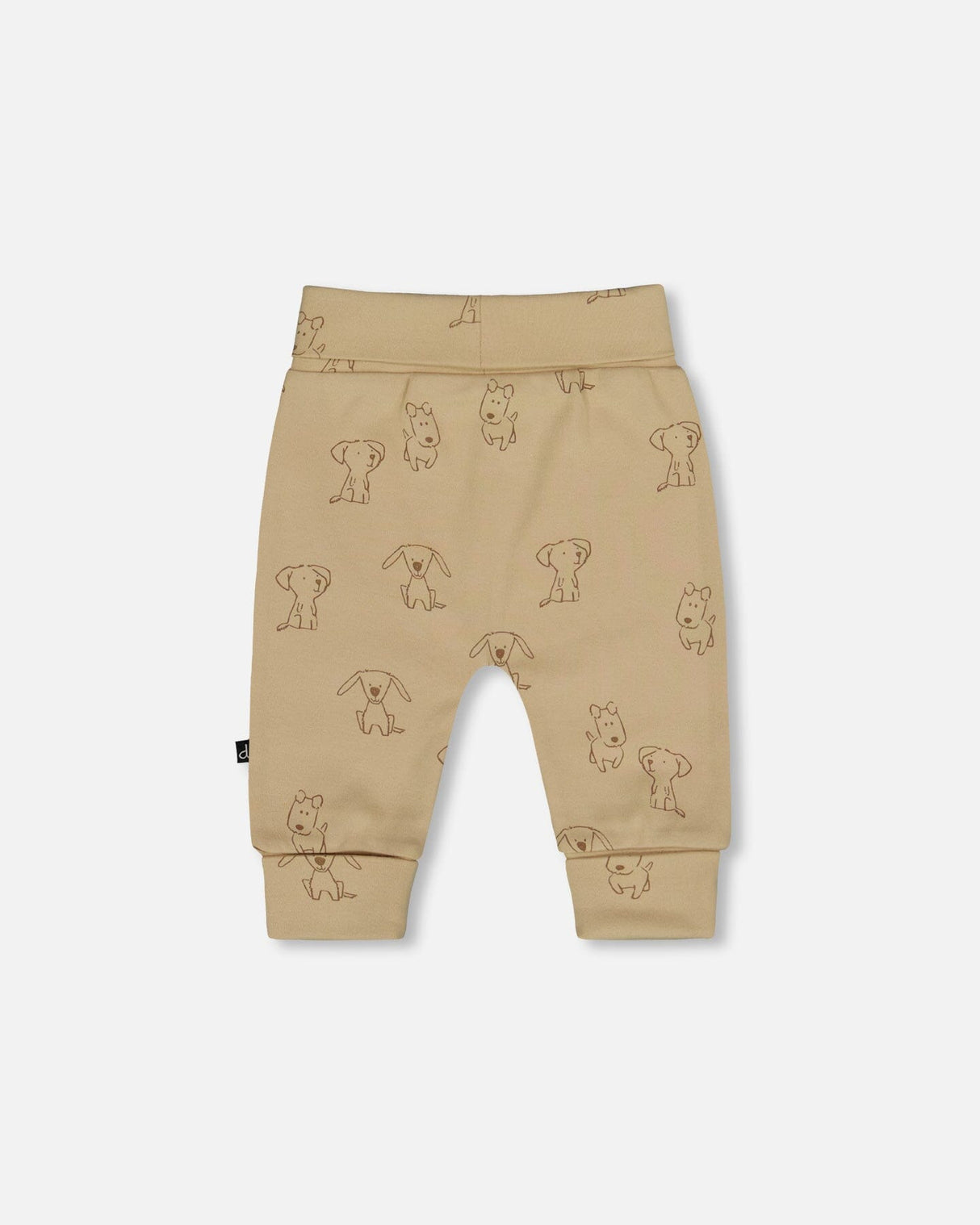 Organic Cotton Evolutive Pants Beige Printed Dogs-2