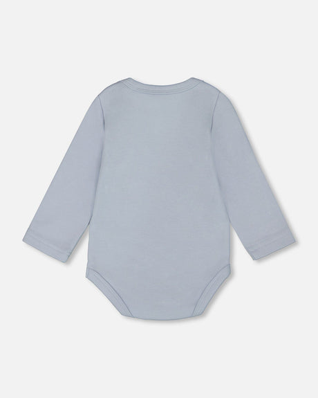 Organic Cotton Onesie Light Blue-2