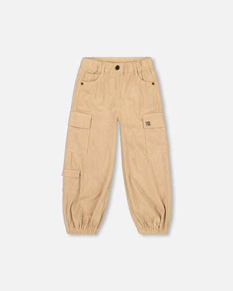 Parachute Corduroy Pants With Cargo Pockets Light Pecan Brown-0