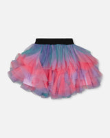 Multi Layer Mesh Skirt Multicolor-3