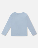 Organic Cotton Long Sleeve T-Shirt Light Blue-2
