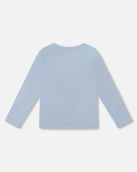 Organic Cotton Long Sleeve T-Shirt Light Blue-2