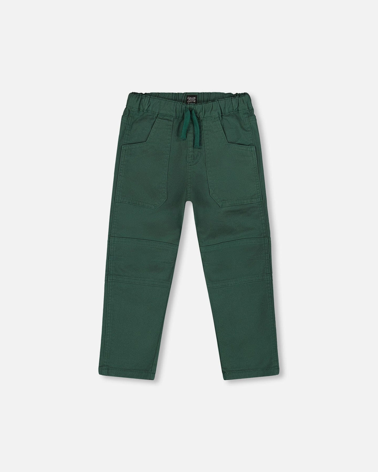 Twill Jogger Pants With Patch Pockets Forest Green-0