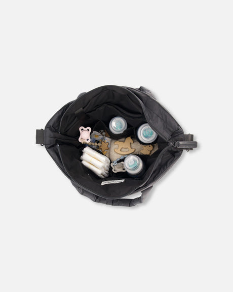 Diaper Bag With Changing Mat Black-2