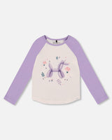 Jersey Raglan Sleeve Tee Lavender-0