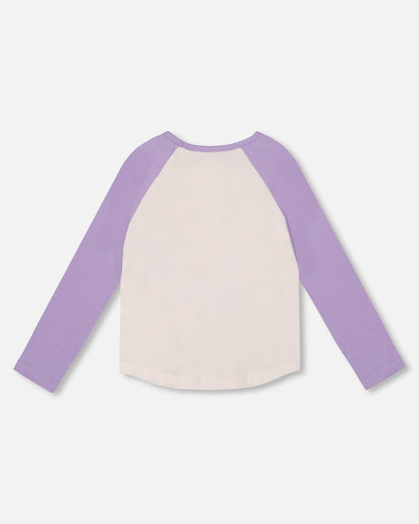 Jersey Raglan Sleeve Tee Lavender-2