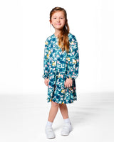 Jersey Dress Green Cat Print-1