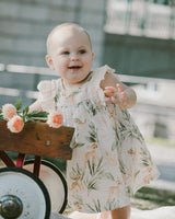 Muslin Dress And Bloomer Set Peach Deer Print-1