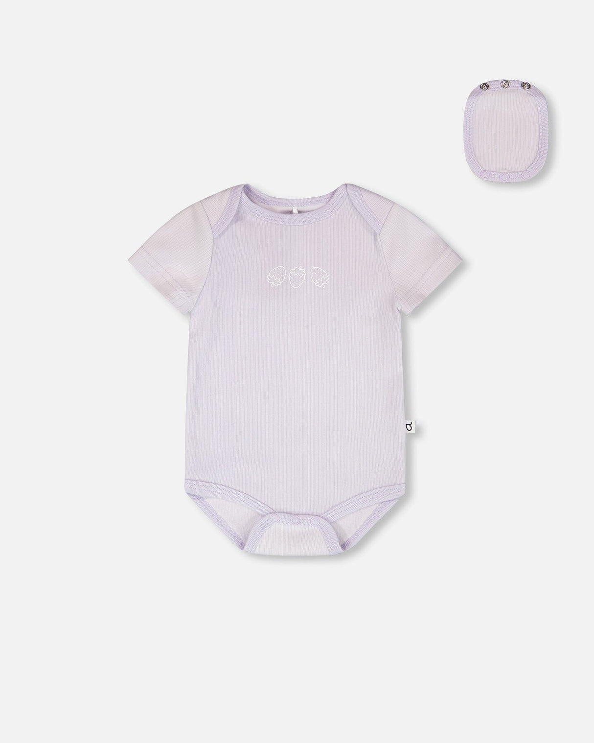 Evolutive Cotton Rib Jersey Onesie Lilac-0