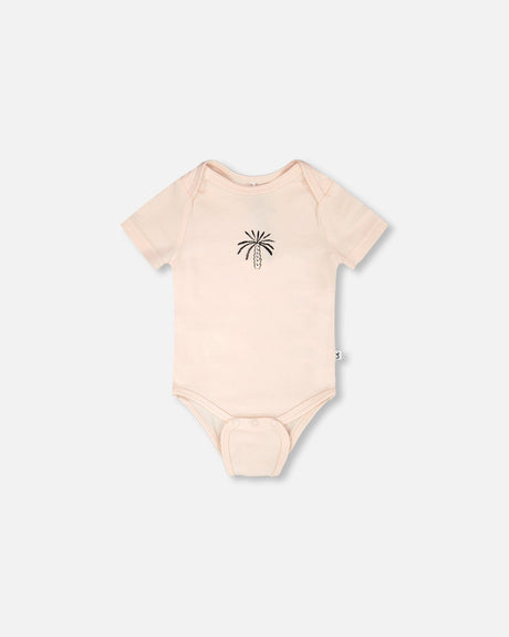 Evolutive Organic Cotton Jersey Onesie Peach-1