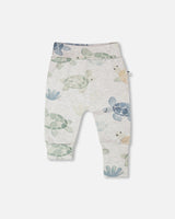 2 Pack Organic Cotton Jersey Evolutive Pants Medium Blue-1