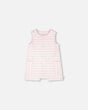 Cotton Striped Romper White And Pink Stripes-0